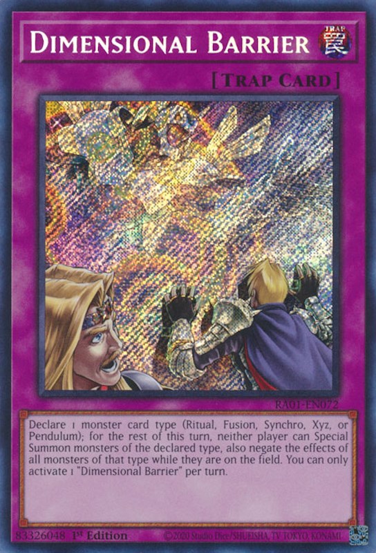 Dimensional Barrier [RA01-EN072] Secret Rare | Exor Games Truro