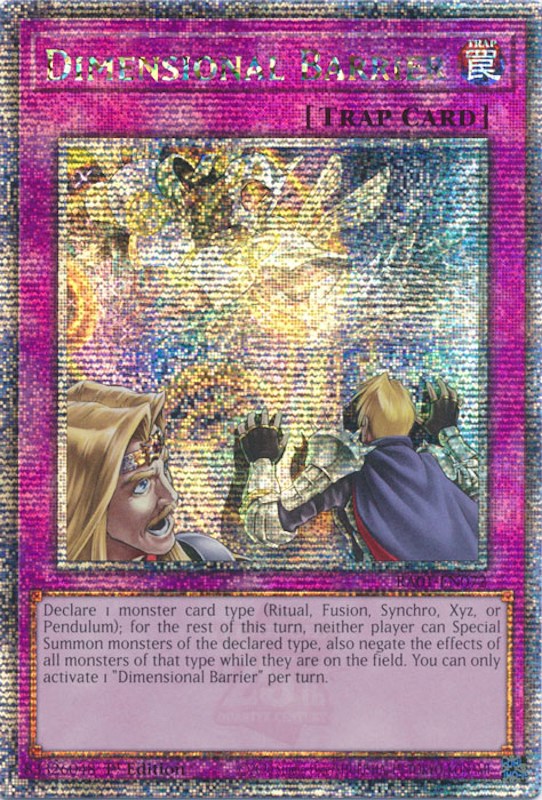 Dimensional Barrier [RA01-EN072] Quarter Century Secret Rare | Exor Games Truro