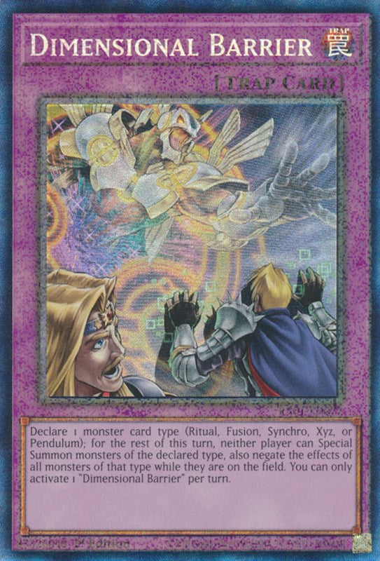 Dimensional Barrier [RA01-EN072] Prismatic Collector's Rare | Exor Games Truro