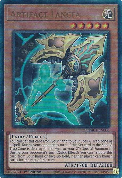 Artifact Lancea [RA01-EN006] Prismatic Ultimate Rare | Exor Games Truro