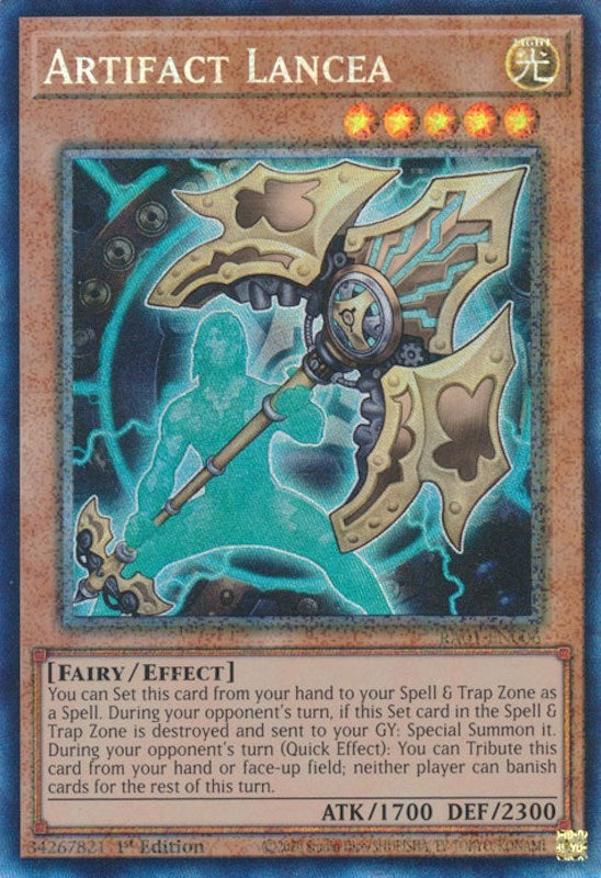 Artifact Lancea [RA01-EN006] Prismatic Collector's Rare | Exor Games Truro