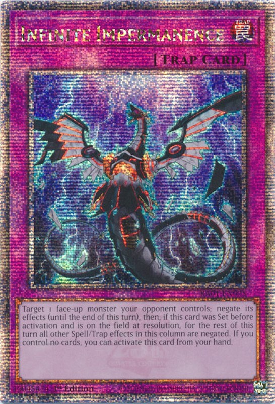 Infinite Impermanence [RA01-EN075] Quarter Century Secret Rare | Exor Games Truro