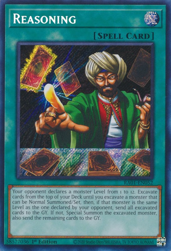 Reasoning [RA01-EN052] Secret Rare | Exor Games Truro