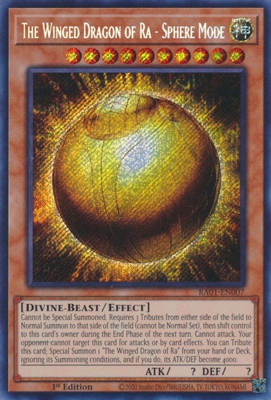 The Winged Dragon of Ra - Sphere Mode [RA01-EN007] Secret Rare | Exor Games Truro