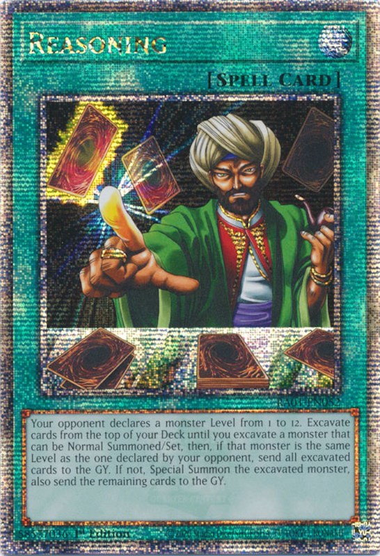 Reasoning [RA01-EN052] Quarter Century Secret Rare | Exor Games Truro