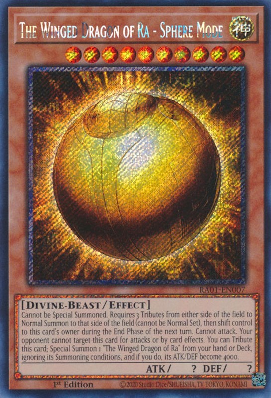 The Winged Dragon of Ra - Sphere Mode [RA01-EN007] Platinum Secret Rare | Exor Games Truro