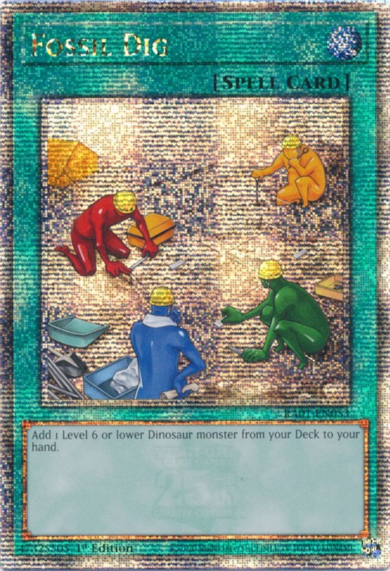 Fossil Dig [RA01-EN053] Quarter Century Secret Rare | Exor Games Truro