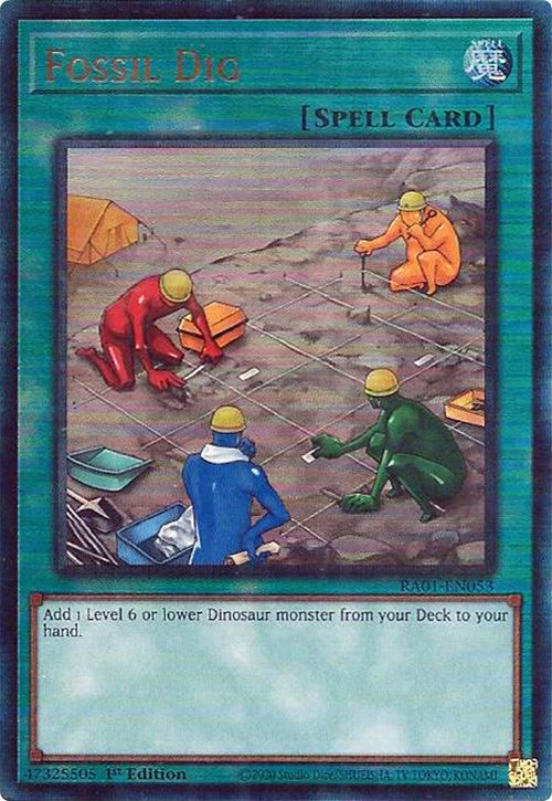 Fossil Dig [RA01-EN053] Prismatic Ultimate Rare | Exor Games Truro