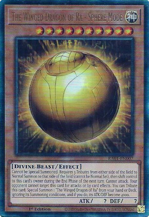 The Winged Dragon of Ra - Sphere Mode [RA01-EN007] Prismatic Ultimate Rare | Exor Games Truro