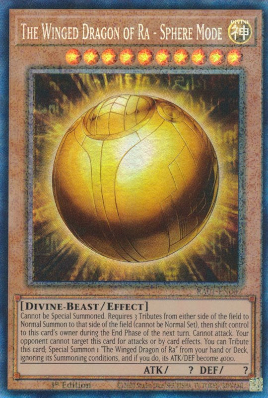 The Winged Dragon of Ra - Sphere Mode [RA01-EN007] Prismatic Collector's Rare | Exor Games Truro