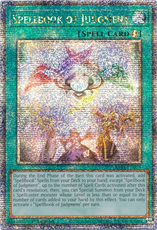 Spellbook of Judgment [RA01-EN054] Quarter Century Secret Rare | Exor Games Truro