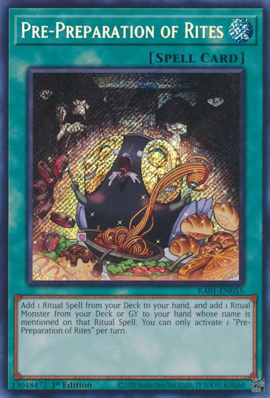 Pre-Preparation of Rites [RA01-EN055] Secret Rare | Exor Games Truro