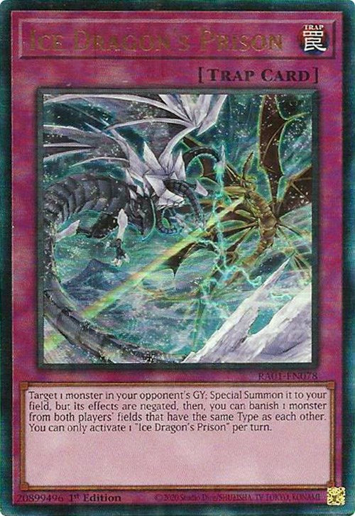 Ice Dragon's Prison [RA01-EN078] Prismatic Ultimate Rare | Exor Games Truro