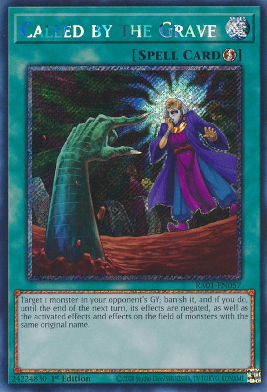 Called by the Grave [RA01-EN057] Platinum Secret Rare | Exor Games Truro