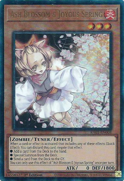 Ash Blossom & Joyous Spring [RA01-EN008] Prismatic Ultimate Rare | Exor Games Truro