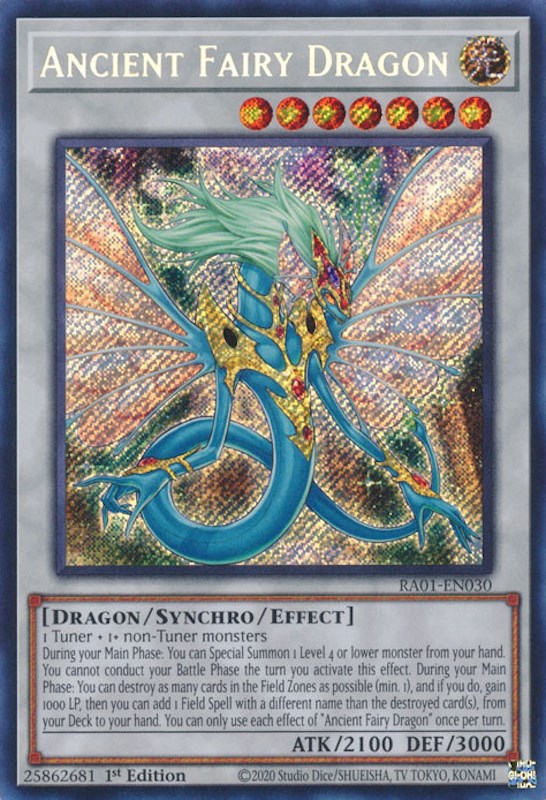 Ancient Fairy Dragon [RA01-EN030] Secret Rare | Exor Games Truro