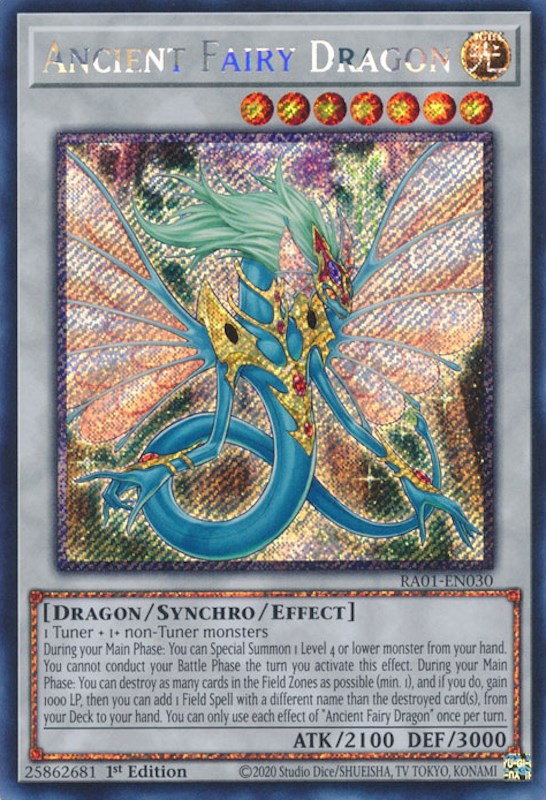 Ancient Fairy Dragon [RA01-EN030] Platinum Secret Rare | Exor Games Truro