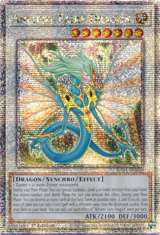 Ancient Fairy Dragon [RA01-EN030] Quarter Century Secret Rare | Exor Games Truro