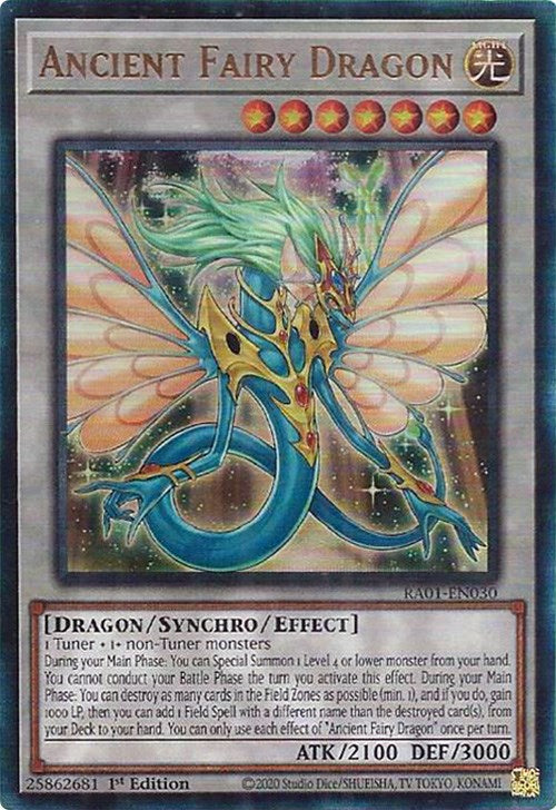 Ancient Fairy Dragon [RA01-EN030] Prismatic Ultimate Rare | Exor Games Truro