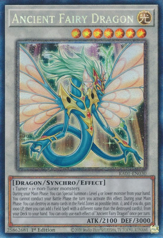 Ancient Fairy Dragon [RA01-EN030] Prismatic Collector's Rare | Exor Games Truro