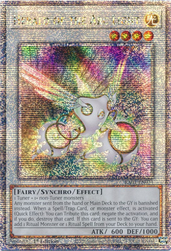 Herald of the Arc Light [RA01-EN031] Quarter Century Secret Rare | Exor Games Truro