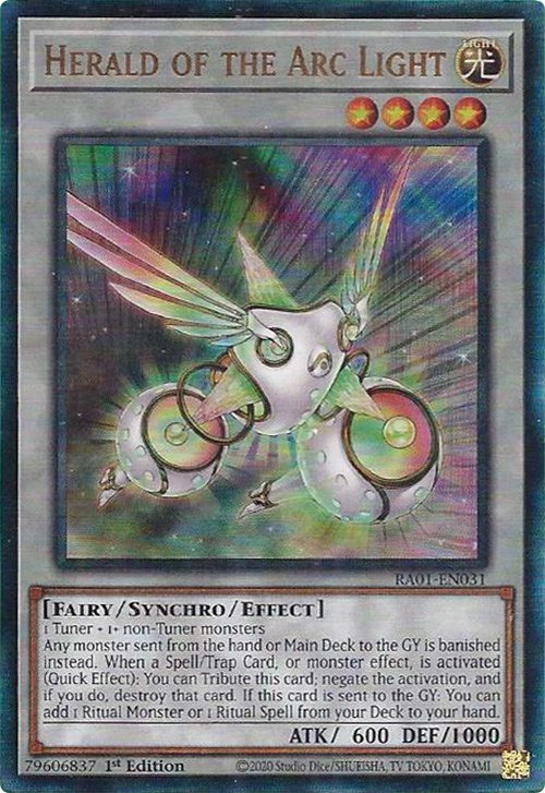 Herald of the Arc Light [RA01-EN031] Prismatic Ultimate Rare | Exor Games Truro