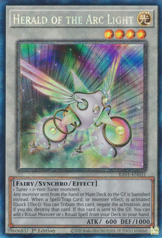 Herald of the Arc Light [RA01-EN031] Prismatic Collector's Rare | Exor Games Truro