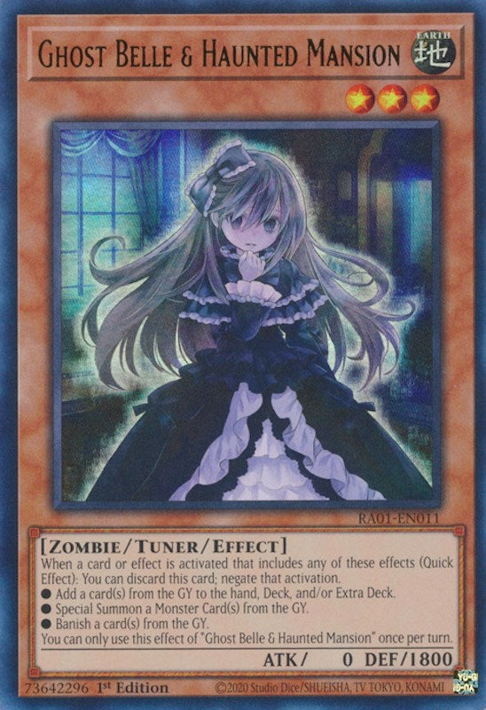 Ghost Belle & Haunted Mansion [RA01-EN011] Ultra Rare | Exor Games Truro