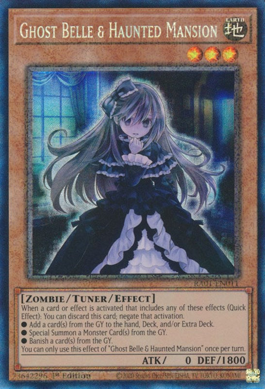 Ghost Belle & Haunted Mansion [RA01-EN011] Prismatic Collector's Rare | Exor Games Truro