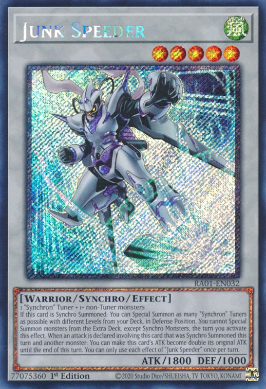 Junk Speeder [RA01-EN032] Platinum Secret Rare | Exor Games Truro