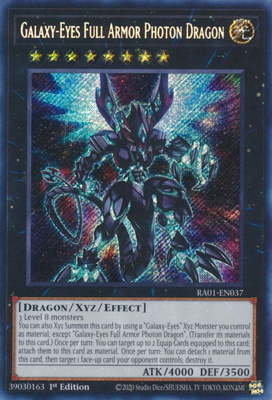 Galaxy-Eyes Full Armor Photon Dragon [RA01-EN037] Secret Rare | Exor Games Truro