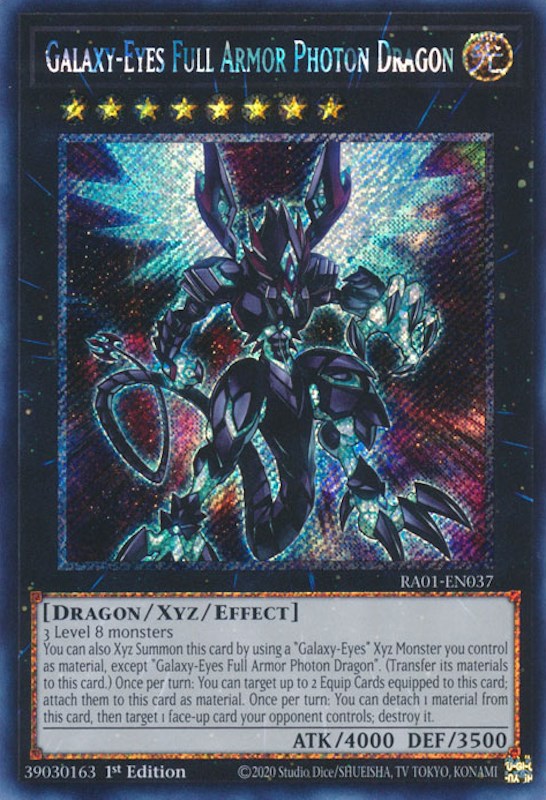 Galaxy-Eyes Full Armor Photon Dragon [RA01-EN037] Platinum Secret Rare | Exor Games Truro