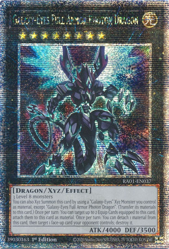 Galaxy-Eyes Full Armor Photon Dragon [RA01-EN037] Quarter Century Secret Rare | Exor Games Truro