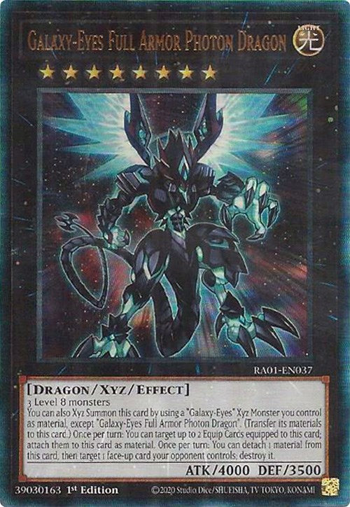 Galaxy-Eyes Full Armor Photon Dragon [RA01-EN037] Prismatic Ultimate Rare | Exor Games Truro