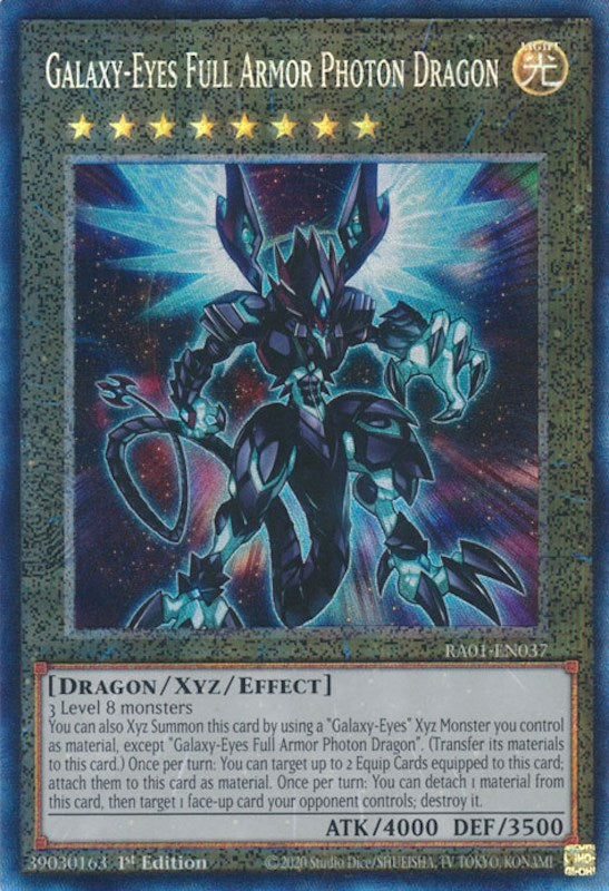 Galaxy-Eyes Full Armor Photon Dragon [RA01-EN037] Prismatic Collector's Rare | Exor Games Truro