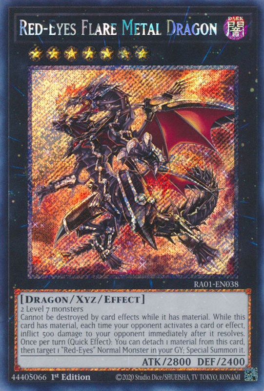 Red-Eyes Flare Metal Dragon [RA01-EN038] Platinum Secret Rare | Exor Games Truro