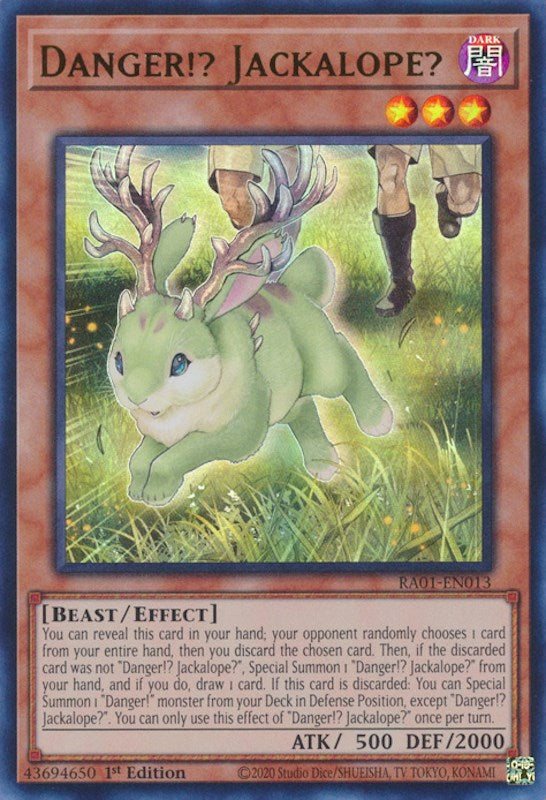 Danger!? Jackalope? [RA01-EN013] Ultra Rare | Exor Games Truro