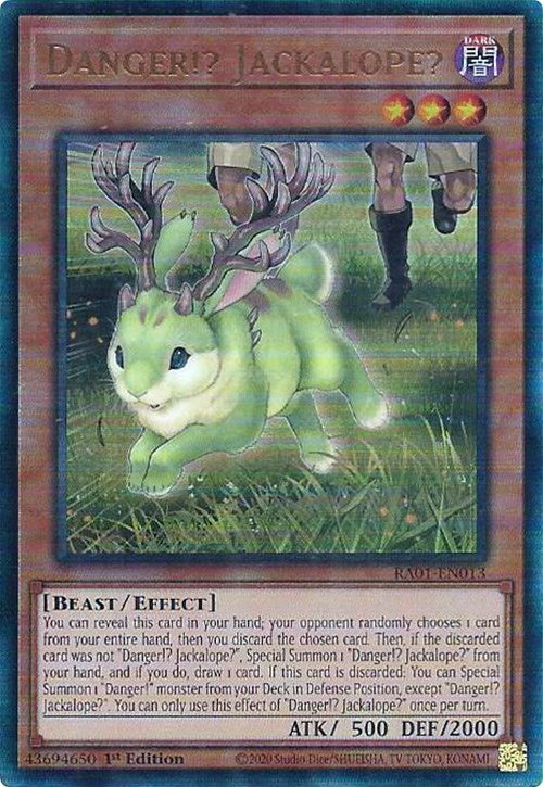 Danger!? Jackalope? [RA01-EN013] Prismatic Ultimate Rare | Exor Games Truro