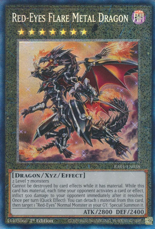 Red-Eyes Flare Metal Dragon [RA01-EN038] Prismatic Collector's Rare | Exor Games Truro