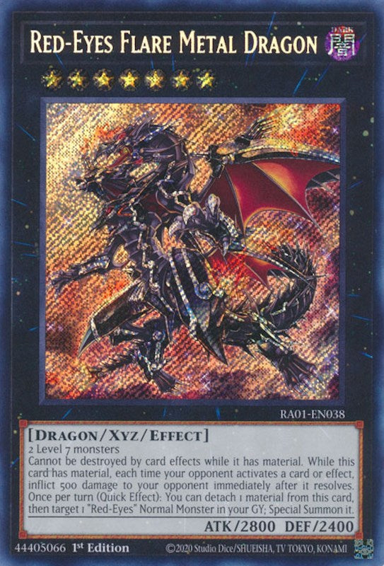 Red-Eyes Flare Metal Dragon [RA01-EN038] Secret Rare | Exor Games Truro