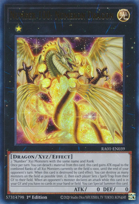 Number 100: Numeron Dragon [RA01-EN039] Ultra Rare | Exor Games Truro