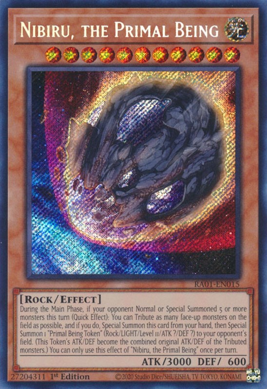 Nibiru, the Primal Being [RA01-EN015] Secret Rare | Exor Games Truro