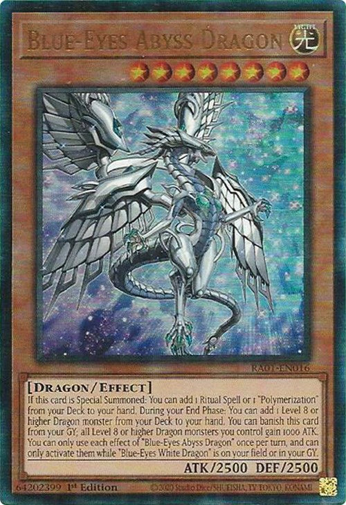 Blue-Eyes Abyss Dragon [RA01-EN016] Prismatic Ultimate Rare | Exor Games Truro