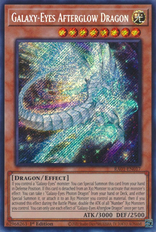 Galaxy-Eyes Afterglow Dragon [RA01-EN017] Secret Rare | Exor Games Truro