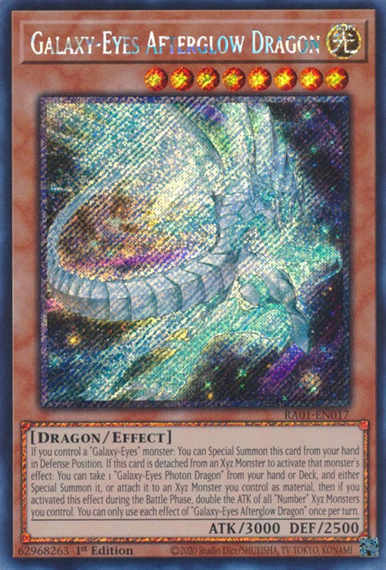 Galaxy-Eyes Afterglow Dragon [RA01-EN017] Platinum Secret Rare | Exor Games Truro