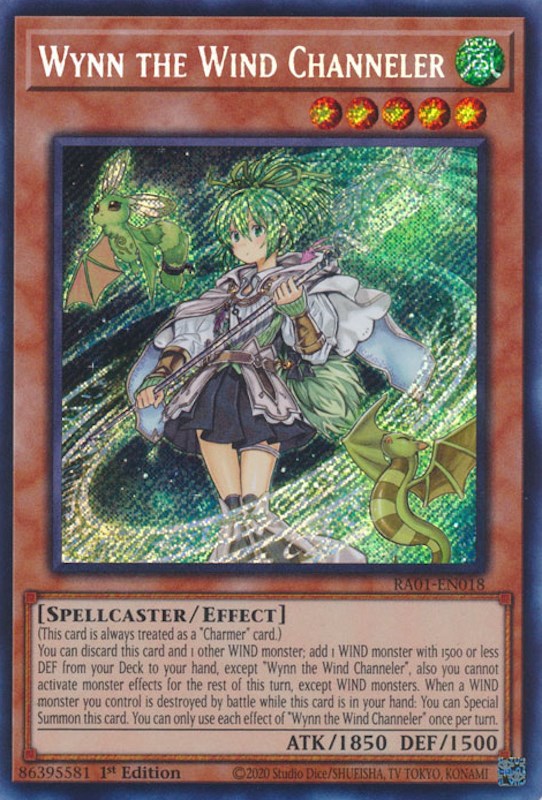 Wynn the Wind Channeler [RA01-EN018] Secret Rare | Exor Games Truro