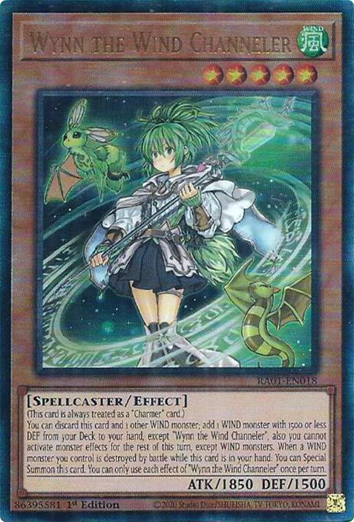 Wynn the Wind Channeler [RA01-EN018] Prismatic Ultimate Rare | Exor Games Truro