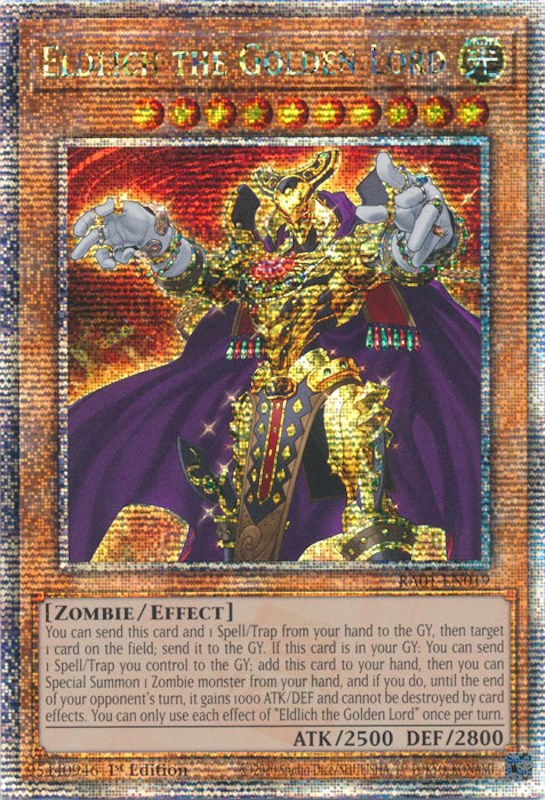 Eldlich the Golden Lord [RA01-EN019] Quarter Century Secret Rare | Exor Games Truro