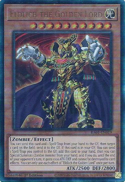 Eldlich the Golden Lord [RA01-EN019] Prismatic Ultimate Rare | Exor Games Truro