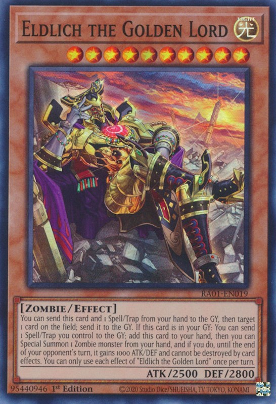 Eldlich the Golden Lord (Alternate Art) [RA01-EN019] Super Rare | Exor Games Truro